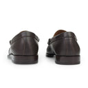 BROWN/WHITE BICOLOR SLIP ON LOAFER