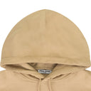 Beige Embossed Box Logo Hoodie