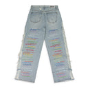 Blue Roygbiv Scripture Denim