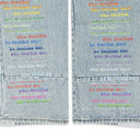 Blue Roygbiv Scripture Denim