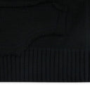 Black Unadorned Sweater Vest