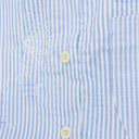 Blue Gathered Fray Button Down Shirt