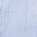 Blue Gathered Fray Button Down Shirt