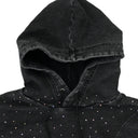 Black Rhinestone Pullover Hoodie