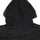 Black Rhinestone Pullover Hoodie