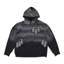 Black Faded Pullover Hoodie