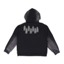 Black Faded Pullover Hoodie