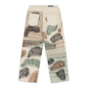 Ivory Camoflauge Embroidered Pants