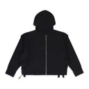 Black Zippered Multilayer Hoodie