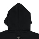 Black Zippered Multilayer Hoodie