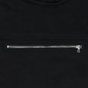 Black Zippered Multilayer Hoodie