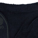 Black Gathered Collegiate Pullover Sweater