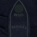 Black Gathered Collegiate Pullover Sweater