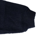 Black Gathered Collegiate Pullover Sweater