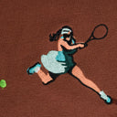 Burgundy Burgundy Knitted Tennis T-Shirt