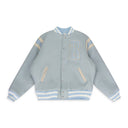 Mint Wool Lightning Varsity Jacket