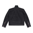 Black/Yellow Leather Racing Jacket