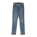 Blue Skinny Vintage Coated Denim