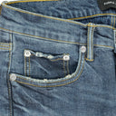 Blue Skinny Vintage Coated Denim