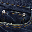 BLUE DARK STONE RINSE SKINNY JEANS