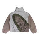 MULTI DIAGONAL GLASS PUFFER JACKET