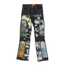 Black Patchwork Denim