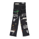 Black Patchwork Denim