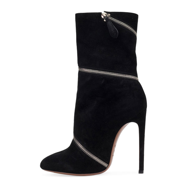 Spiral Zip Around Ankle Boots