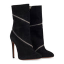 Spiral Zip Around Ankle Boots