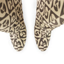 Brown And Beige Mini Diamonds Knee High Boots