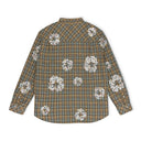 Tan Cotton Wreath Western Button-Up