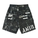 Black Army Stencil Cargo Shorts