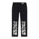 Black Spray Diag Jeans