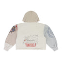 Ivory Upside Down Zip Hoodie