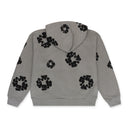 Grey Cotton Wreath Hoodie