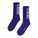 Purple Solid Core Logo Socks