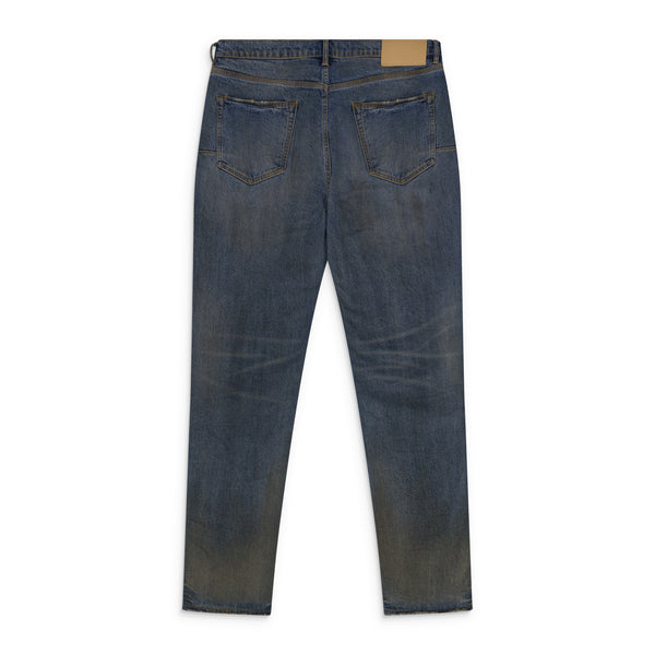 Blue Skinny Cracked Bronze Jeans