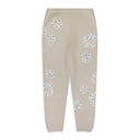 Cream Rhinestone Cotton Wreath Sweatpants