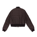 Brown Quilted Down Bomber