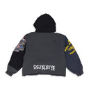 Black Upside Down Zip Hoodie