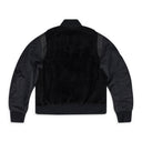 Black Shearling Bomber Jacket