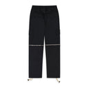 Black Half Zip Cargo Pants