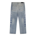 Stone Indigo/Blue Gradient Bones Straight Jeans