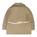 Beige Belted Peacoat