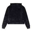 Black Cracked Dye Core Logo Hoodie