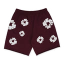 Burgundy Cotton Wreath Sweatshorts