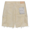Antique White Jacquard Cargo Shorts