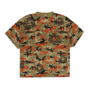 Brown Camo Camo Cotton Wreath Mesh Football Top