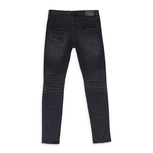 Black Lurex Repair Overdye P001 Jeans