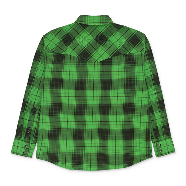 Green Plaid Western Shirt